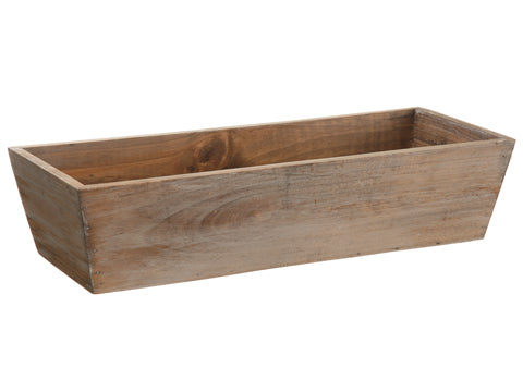 3.5"Hx6"Wx15"L Wood Container  Natural (pack of 2)
