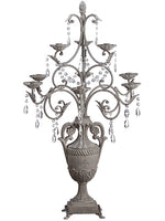 35" Metal Candleabra w/Crystal Gray (pack of 1)