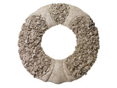 42" Stone Floral Wreath  White Sand (pack of 1)