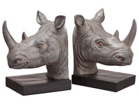 7.75" Rhino Bookend (2 ea/set) Antique Gray (pack of 2)