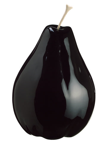 27.6"Hx15"D Polyresin Pear  Black (pack of 1)