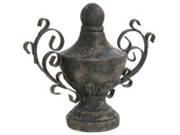 8" Terra Cotta Finial Table Top Gray (pack of 4)