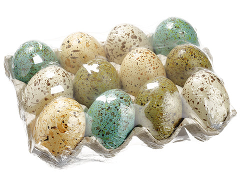 3"Hx6"Wx8"L Egg (12 ea/Cart set) Assorted (pack of 12)
