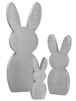 8"-17.5"H Bunny (3 ea/set)  Whitewashed (pack of 4)