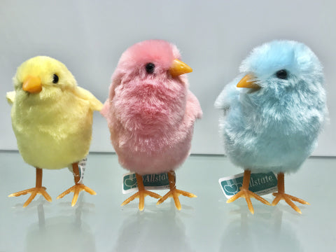 4.25"-5"H Chick (3 ea/set)  Mix (pack of 4)