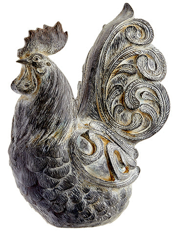 12" Rooster  Antique Brown (pack of 2)