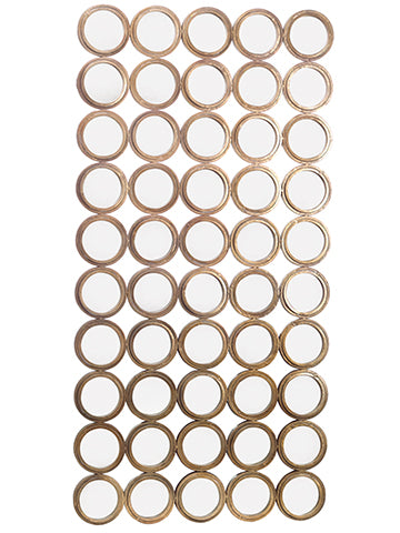 40.55"Wx81"L Metal Wall Panel Mirror Antique Silver (pack of 1)