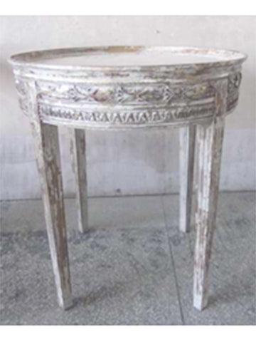 29"Hx26.5"D Round Table  Antique Brown (pack of 1)