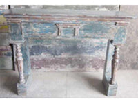 37.9"Hx12.2"Wx47.6"L Fireplace Antique Blue (pack of 1)