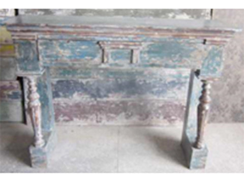 37.9"Hx12.2"Wx47.6"L Fireplace Antique Blue (pack of 1)