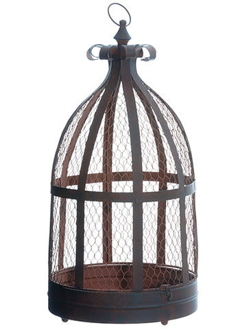 24" Tin Meshed Birdcage  Rust (pack of 1)