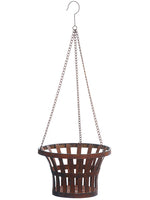 33" Tin Hanging Planter  Rust (pack of 2)