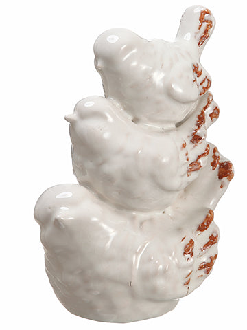 8.75" Ceramic Bird  Antique Cream (pack of 4)