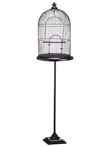 61.5"Hx15.5"D Birdcage with Stand (knock-down packing) Black (pack of 1)