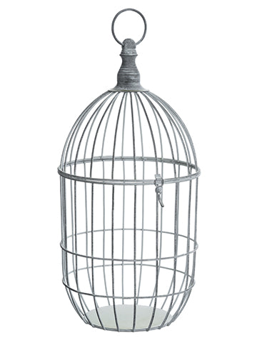 15"Hx7.5"D Metal Lantern  Beige (pack of 6)