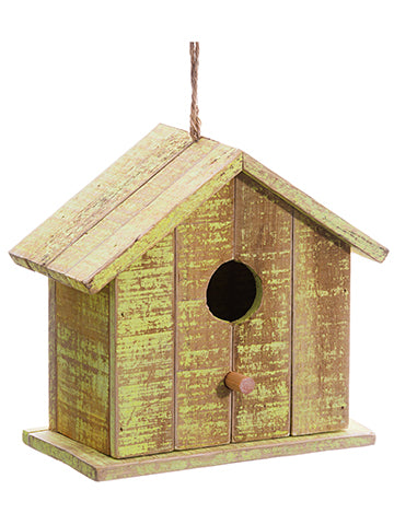 8.75" Birdhouse  Yellow Brown (pack of 4)
