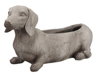 11.5" Dog Planter  Antique Gray (pack of 1)