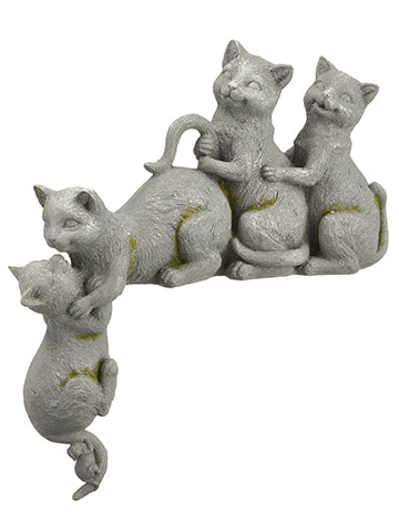 20"Hx5.2"Wx18.5"L Hugging Cats Gray Green (pack of 1)