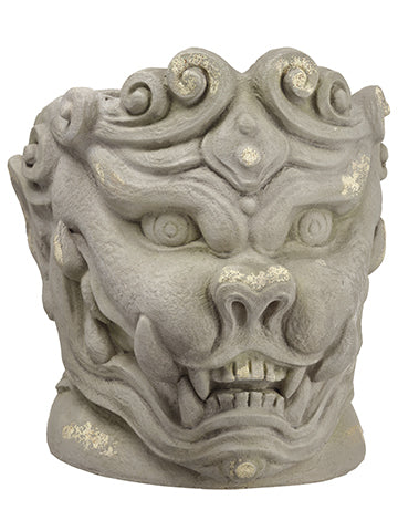 16.75" Lion Planter  Antique Gray (pack of 1)