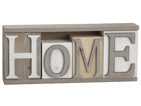 4"Hx2"Wx9.5"L Home Table Decor White Gray (pack of 12)