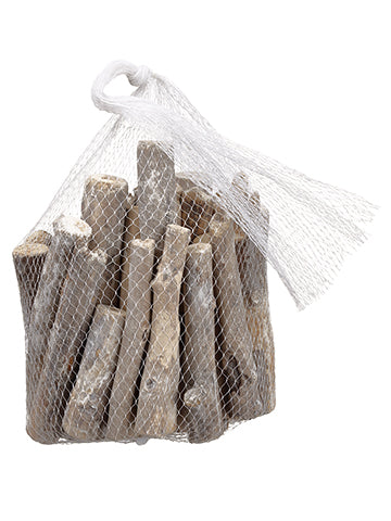 2"H-8"H Drift Wood (500 Grams /bag) Whitewashed (pack of 16)
