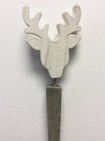 12.5" Wood Reindeer Garden Stake Beige Gray (pack of 80)