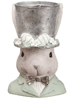 11.5" Easter Bunny Planter  Gray Seafoam (pack of 1)
