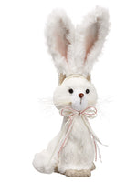 12" Cat With Bunny Ears  White Pink (pack of 6)