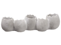 4" Cement Egg Planter x5  White (pack of 1)