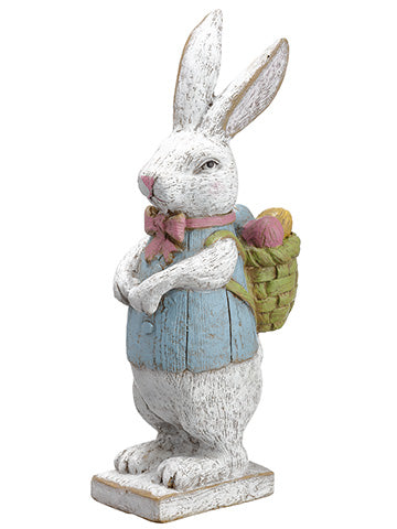 16.5" Bunny With Egg Basket  Blue Green (pack of 2)