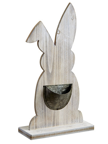24"Hx5.5"Wx13.2"L Bunny Planter Brown Gray (pack of 2)