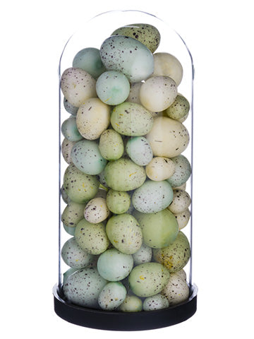 8"Hx3.6"D Egg Glass Dome  Mixed (pack of 3)