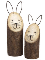 9"-11.5" Poly Resin Bunny (2 ea/set) Brown (pack of 4)