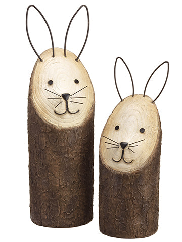 9"-11.5" Poly Resin Bunny (2 ea/set) Brown (pack of 4)