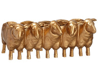 6" Poly Resin Lamb Planter  Antique Gold (pack of 2)