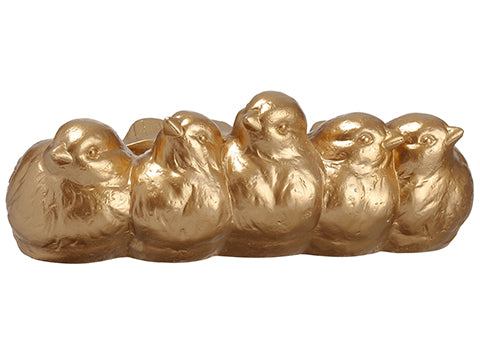 4.5" Poly Resin Bird Planter  Antique Gold (pack of 6)