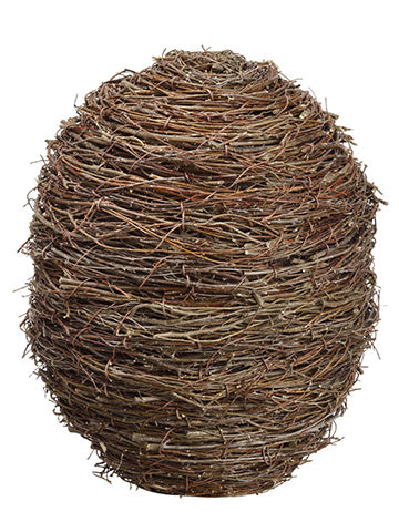 18" Twig Standing Egg  Brown (pack of 4)