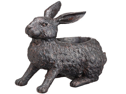 12.6" Bunny Planter  Bronze (pack of 1)