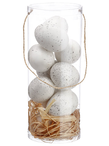 8.5"Hx3.5"D Egg (10 ea/acetate box) White (pack of 6)