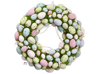 24" Easter Egg Wreath  Mixed (pack of 2)