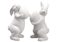 12" Poly Resin Bunny (2 ea/set) White (pack of 1)