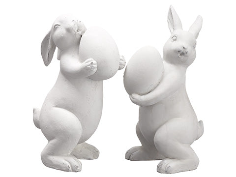 12" Poly Resin Bunny (2 ea/set) White (pack of 1)