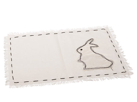 12"Wx17"L Bunny Placemat  Beige (pack of 24)