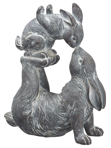 14" Kissing Bunnies  Antique Blue (pack of 1)
