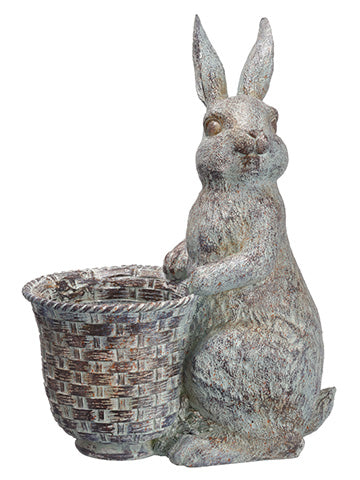 13.25" Bunny Planter  Antique Blue (pack of 1)