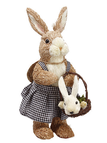11.75" Sisal Bunny  Brown Blue (pack of 2)