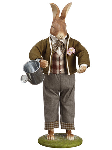 18" Mr. Garden Bunny  Green Gray (pack of 1)