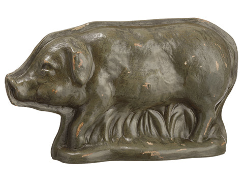 5.75" Poly Resin Chocolate Mold Pig Green Rust (pack of 4)