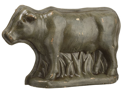 6.5" Poly Resin Chocolate Mold Cow Green Rust (pack of 4)