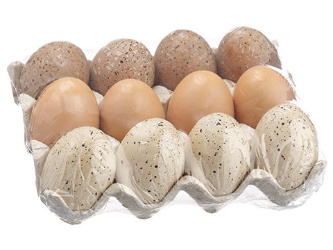 3.5"Hx5.5"Wx8.5"L Egg (12 ea/Cart set) Brown Beige (pack of 12)